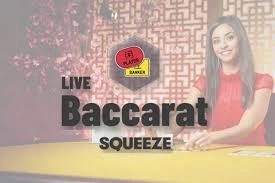 Baccarat Squeeze slot icon by Evolution, available at LeBull Casino