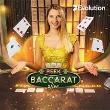 Peek Baccarat slot visual from Evolution available on le-bull-casino.pt